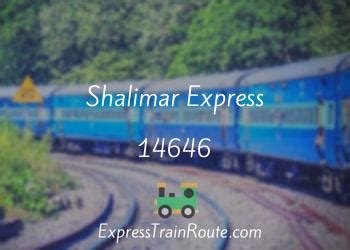train shalimar express 14646 live running status
